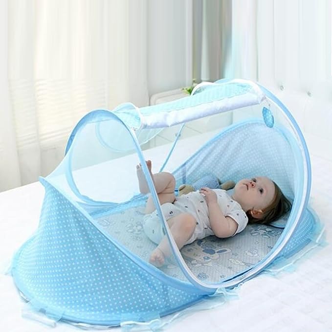 Tefola Baby Mosquito Net, Folding Crib Netting Baby Bedding Portable Comfortable Environment Foldable Storage for Children Summer Supplies