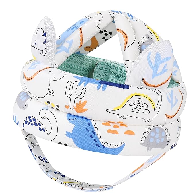 Accmor Baby Head Protector for Crawling Walking, Cute Baby Helmet No Bumps and Soft Cushion, Adjustable Infant Safety Cap, Breathable Protective Headguard Anti-Collision Toddler Helmets for 6m-24m Kid