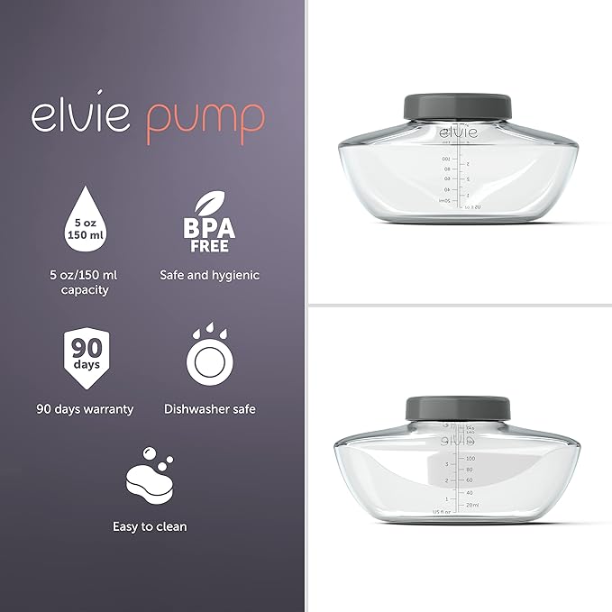 Elvie Pump - Breastmilk Storage Bottles - BPA Free - Breast Feeding Essentials - 3 Pack