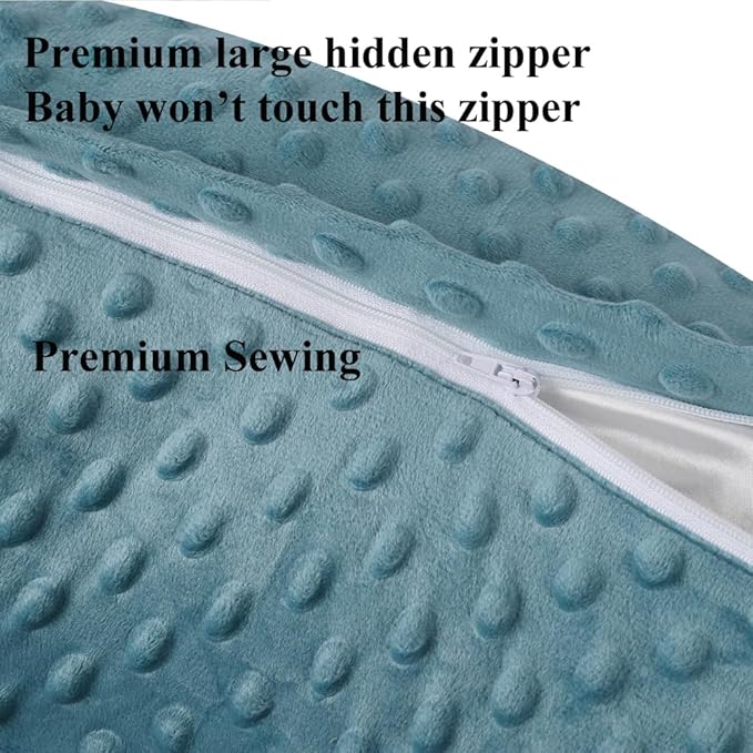Dot Nursing Pillow Cover Set 2 Pack Nursing Pillow Slipcovers, Ultra Soft Compatible with Boppy Pillow,Standard Pillow for Baby Boy Girl Blue, Seahorse