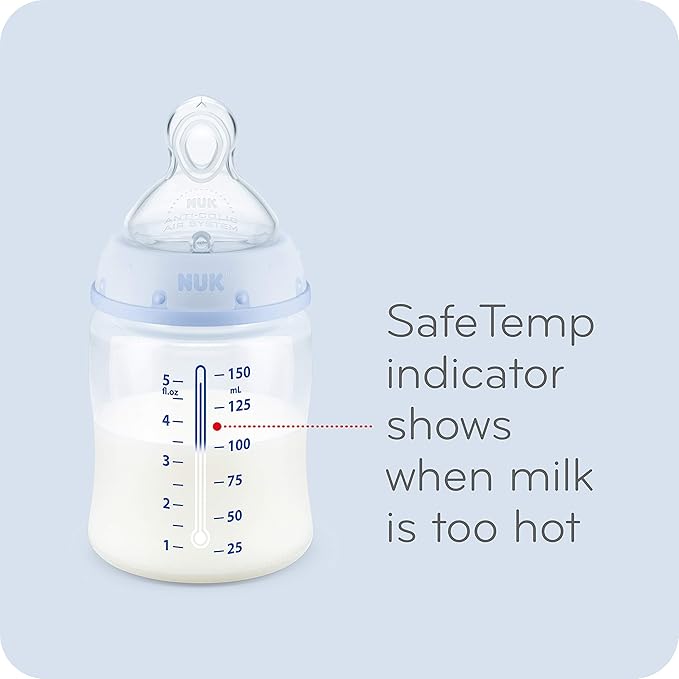 NUK Smooth Flow Anti Colic Baby Bottle, Elephant, 5 Ounce (3 Count)(Pack of 12)
