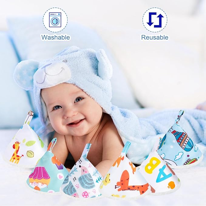 12 Pcs Flannel Pee Covers for Baby Boys with Storage Bag & Laundry Bag, Reusable Peepeeteepe Baby Boy, Strong Absorbent Pee Shield Pee Tent for Diaper Changes for New Parents Gift(B)