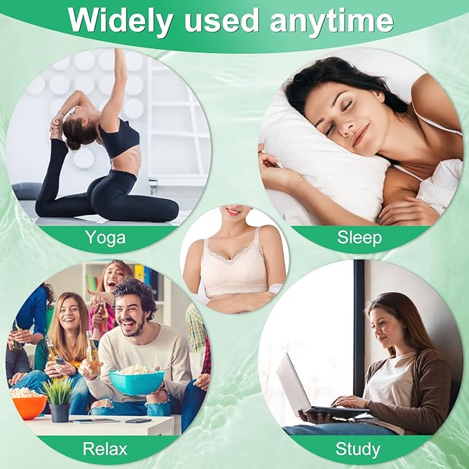 4 Pack Oil Breast Pads, Organic Oil Pack Wrap Breast Pads, Reusable Washable Compress Oil Pads for Breast, Soft Nursing (Oil Not Included) (Khaki)