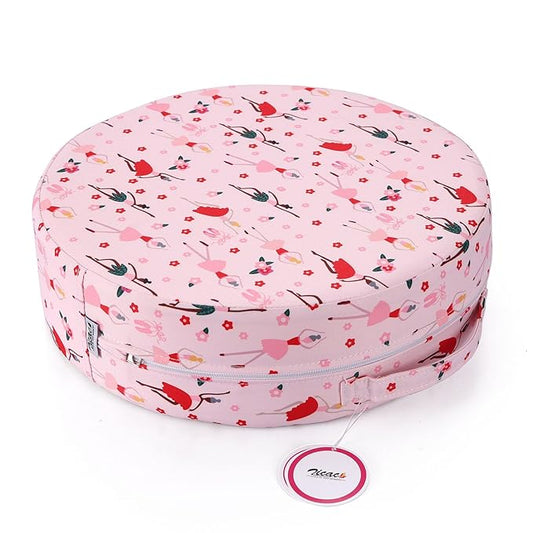 Zicac Portable Seat Cushion Washable with Non-Slip Bottom, Detachable Strong Support Cushion for Toddler Kids Baby Infant (Pink Girl)