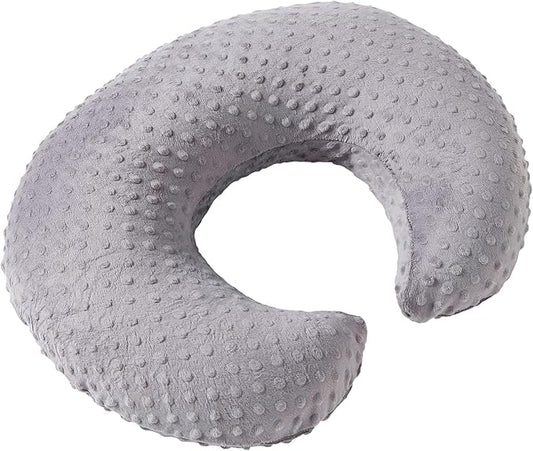 Dots Nursing Pillow Cover, Case Plush Breathable Breastfeeding Pillow Slipcover Fits Nursing Pillow, Super Soft Snug Positioners for Baby Boy Baby Girl (Rose Gray)