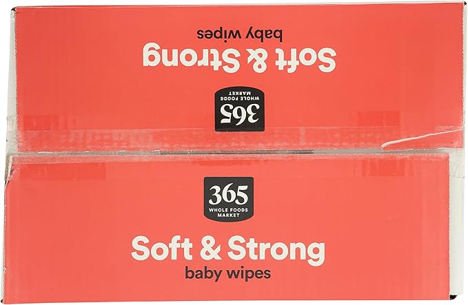 365 by Whole Foods Market, Soft & Strong Disposable Baby Wipes, Fragrance-Free, 100 Count (Pack of 6)