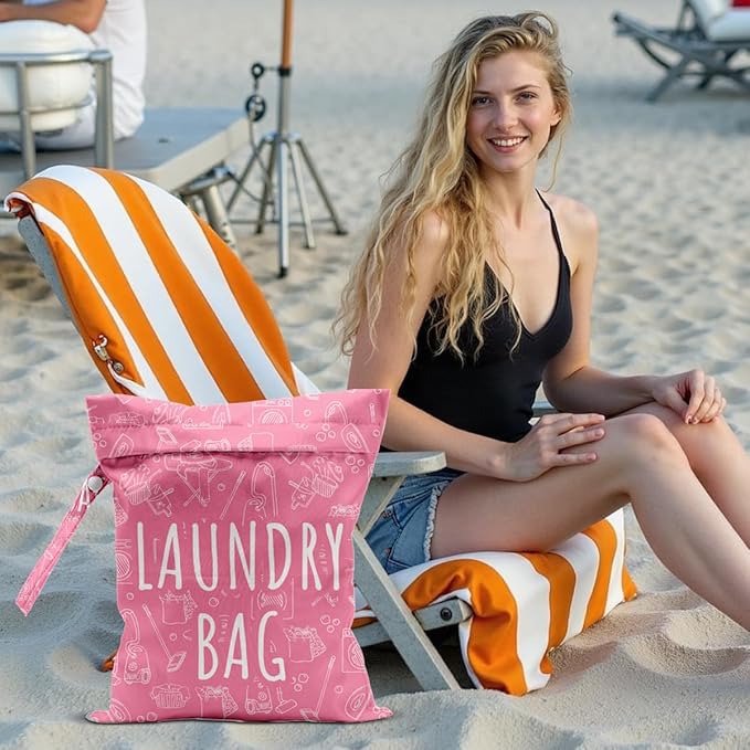 Wet Laundry Dry Bags for Diaper Waterproof Swimsuit Washable Reusable Bag for Beach Diapers Dirty Yoga Gym Clothes Plant Gifts for Men Women Baby Friend