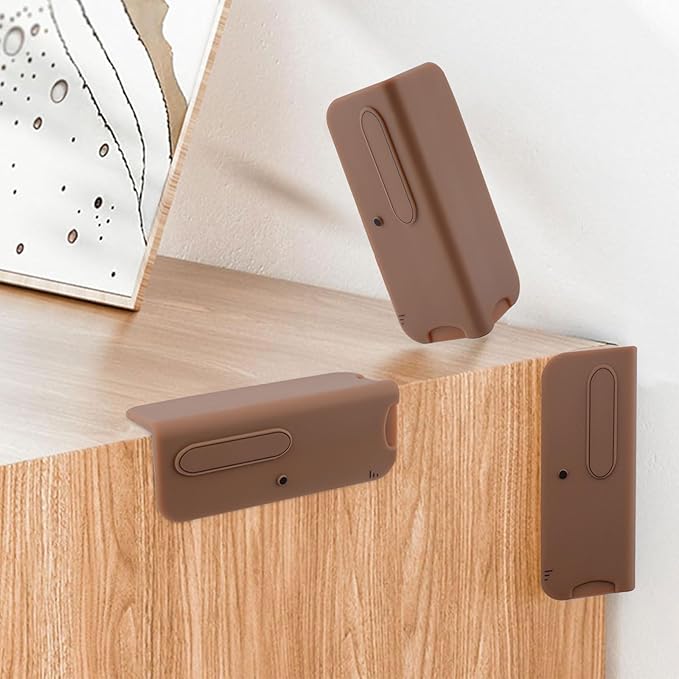 INCREWAY 6 Pcs Right Angle Corner Protector,Furniture Edge Strips, for Home, Kindergarten, Office(Coffee Color)