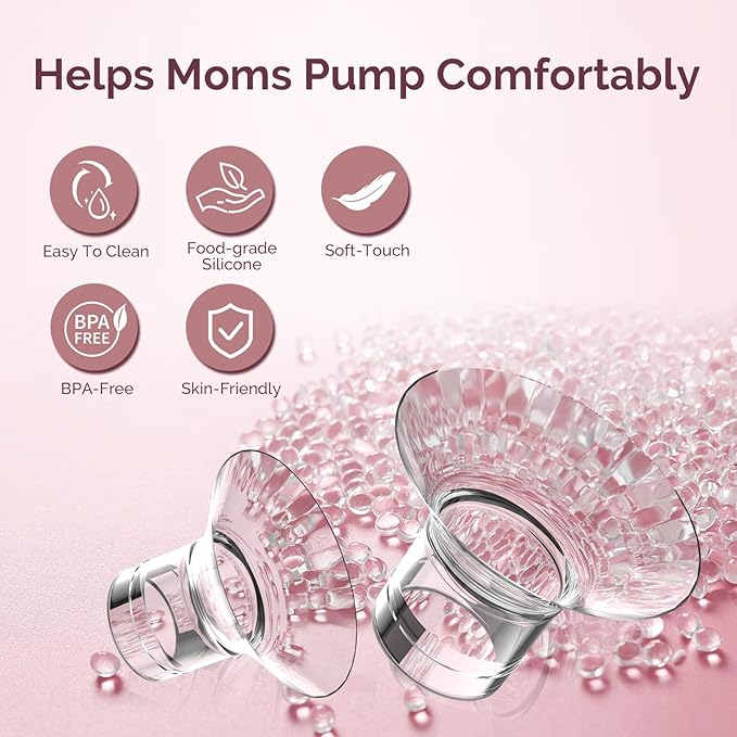 Flange Insert 6PCS 17/19/21mm for Momcozy S9/S9pro/S10/S12/S12pro/Medela/Tsrete/Spectra/Bellababy etc 24mm Wearable Breast Pump, Reduce 24mm Tunnel Down to Other Correct Size