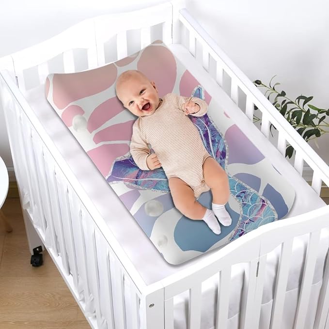 Fish Tale Changing Pad Covers, Ultra Soft Baby Diaper Change Table Non Slip Contoured Pad Covers for Baby Boys Girls