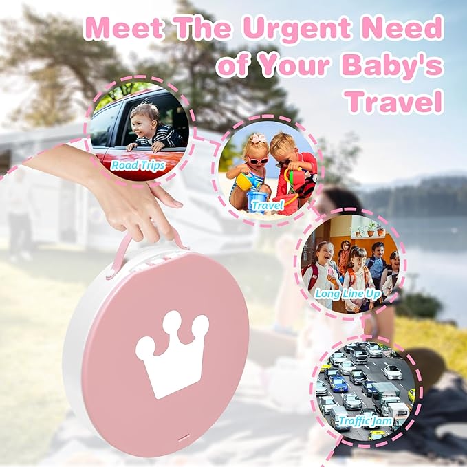 Portable Potty Chair for Toddlers with Splash-Proof Design, Foldable Travel Potty with Bag & 30 Refills - Kids Toilet for Car, Camping, Indoor - Easy Clean Baby Potty Training Seat(White-Pink)