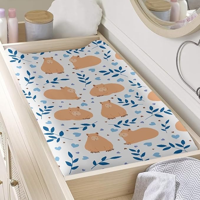 Guinea Pig Change Pad Covers Comfortable Baby Change Pad Sheet Non Slip Change Table Covers Fit for Most Rectangular Change Pad