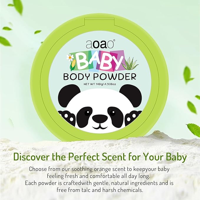 Cornstarch Baby Powder, Soothe & Protect Diaper Area, No Talc Hypoallergenic Dusting Powder, Help Prevent Diaper Rash with Zinc Oxide & Aloe, Gentle Absorb Sweat & Anti-Chafe for Sensitive Skin, 2pack