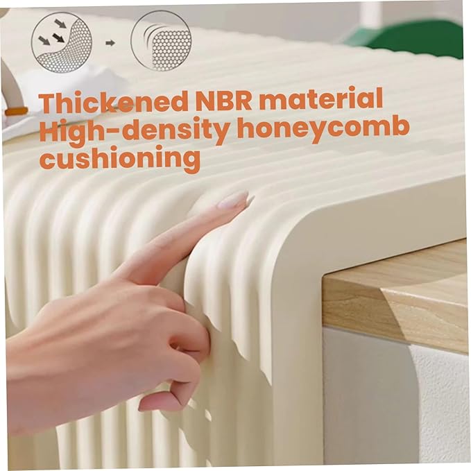 Crib Padding for Sides, 79x8 Soft High Elasticity Thickened NBR Table Edge Protectors for Baby, Waterproof Crib Bumper Pads for Wall Table Cabinet DeskCrib Padding for Sides