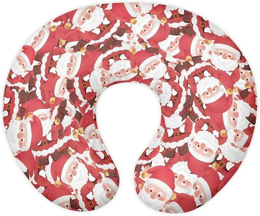 Santa Claus 3 Nursing Pillow Case for Newborn Support for Breastfeeding,Bottle Feeding & Bonding Feeding Pillow Cover Soft and Cozy Breastfeeding Pillow Slipcover Cover Only