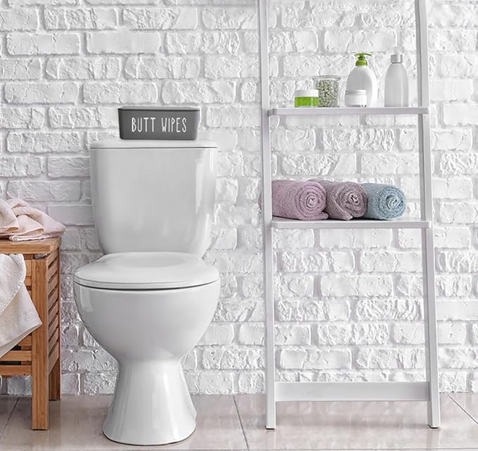 3 Pack Flushable Baby Wipe Holder Aesthetic 7.28" L * 4.80" W * 2.75" Butt Wipes Dispenser Container for Guest Bathroom Decor