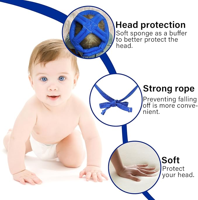 Baby Safety Helmet Baby Head Protector No Bumps for Running Walking Crawling, Safety Head Adjustable Protective Cap Headguard Hat