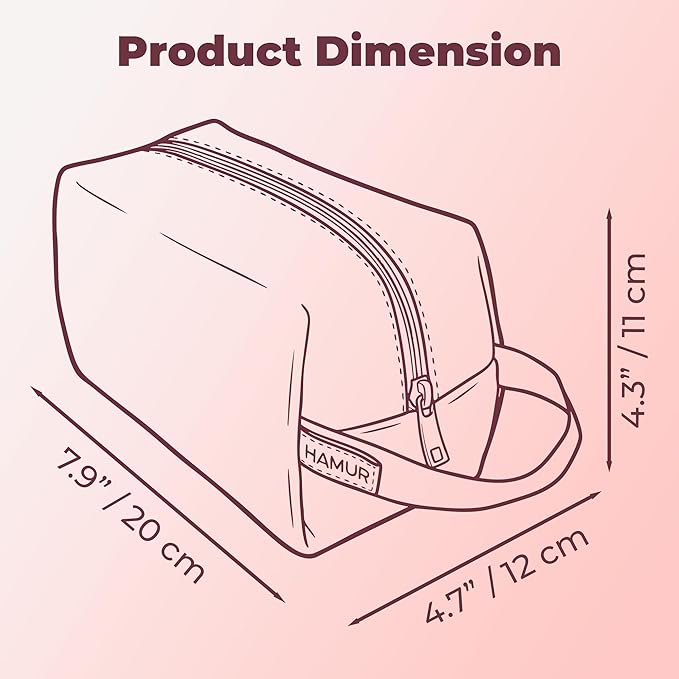 HAMUR HOME Reusable Wet Dry Bag – Water-Repellent Travel Organizer with Protective Inner Lining for Baby Diapers, Swimwear, Gym Clothes, or Toiletries, Melis Wet Dry Bag