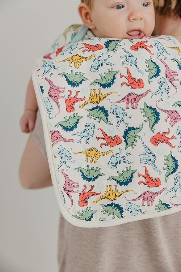 Copper Pearl Baby Burp Cloth Large 21''x10'' Size Premium Absorbent Triple Layer 3-Pack Gift Set Jurassic Park