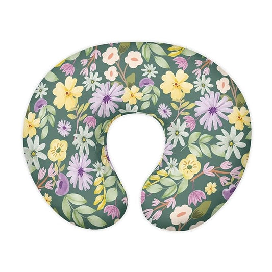 Colorful Floral Nursing Pillow Cover for Baby Boy Girl Stretchy Removable Nursing Covers for Breastfeeding Pillows Ultra Soft Newborn Feeding Pillow Cover Not Easy to Fade