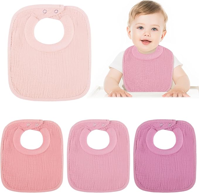Twistover Newborn Bibs Feeding Bibs for Drooling and Teething Comfy Neck Baby Bib with Padded Absorbent Collar