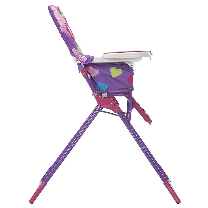Cosco Kids Folding High Chair for Babies and Toddlers (from 6 Months to 50 lbs) Simple Fold Deluxe with 3-Position Tray, Portable High Chair, Monster Shelley