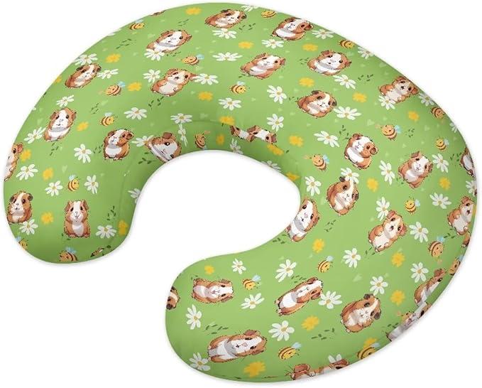 Guinea Pig Nursing Pillow Cover for Newborn U-Shaped Nursing Slipcover Breastfeeding Pillow Case Hidden Zipper Design Soft and Skin-Friendly