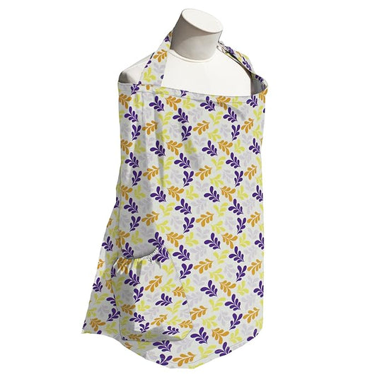 Planet Wise Baby Nursing Cover for Breastfeeding, Purple Ferns