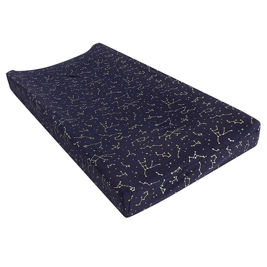 Hudson Baby Unisex Baby Changing Pad Cover, Navy Constellation, One Size