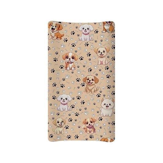 Dog Cute Paw Changing Pad Cover Baby Girls Boys Diaper Change Table Sheet Cover Soft Stretchy Changing Table Covers Mat Sheet Cover Soft Breathable