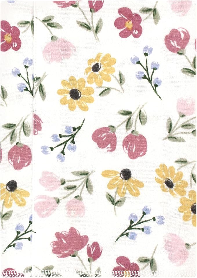 Luvable Friends Hudson Baby Flannel Burp Cloths 7pk, Painted Floral