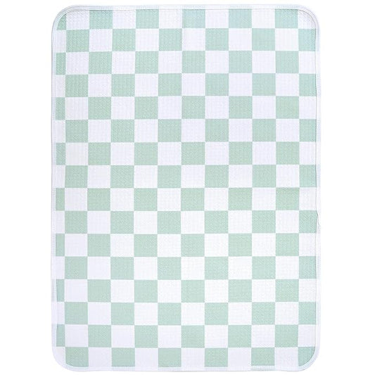 haakaa Waterproof Changing Pad Liners, 100% Cotton, Soft & Breathable (1pc, 19.5" x 27.5" Checkered Days)