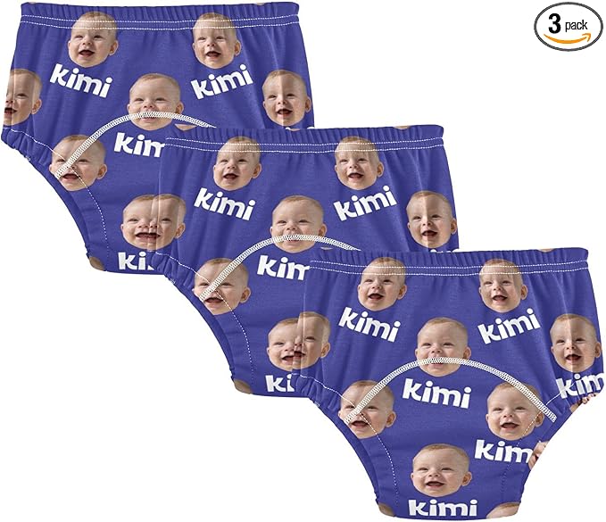 Joko Ivery 1 Navy Blue Custom Potty Training Pants Cotton Traning Potty Panty for Toddlers Girls Boys 3T 3Pcs
