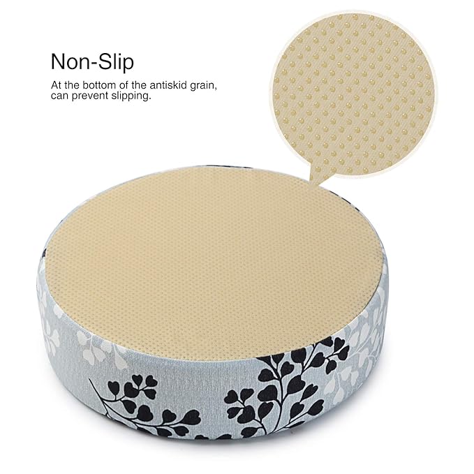 Zicac Kids' Anti-Slip Chair Booster Seat - High Chair Dining Seat Pad Dismountable Round Booster Seat Cushion (Dark Gray)