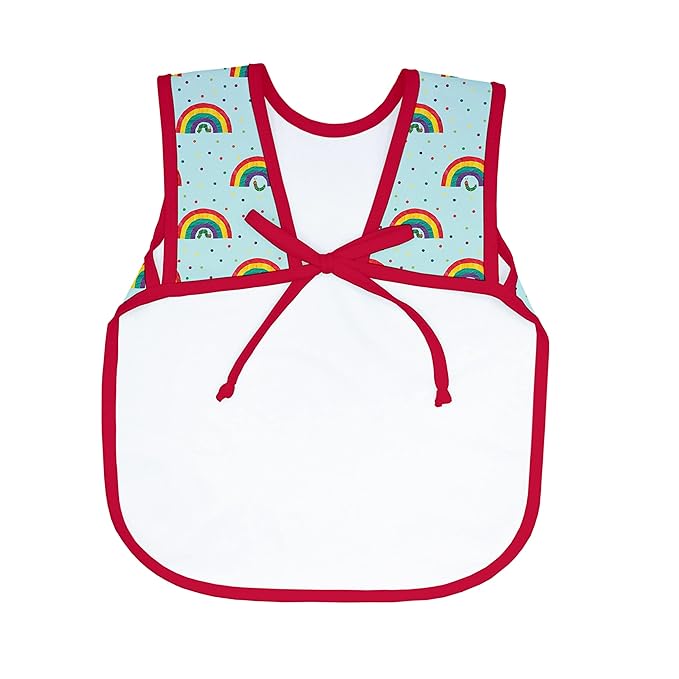 BapronBaby Eric Carle Rainbow Caterpillar Bapron - No Neck Tie Safer Bib for Baby & Toddler - Soft Waterproof Stain Resistant - Machine Washable - Sz Preschool 3-5yrs