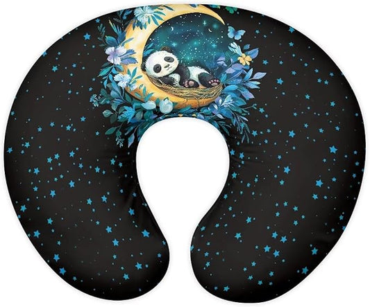 Moon Panda Nursing Pillow Covers Breastfeeding Pillow Slipcover for U-Shaped Nursing Pillow Hidden Zipper Design Nursing Pillow Case Soft and Skin-Friendly Xmas Decor