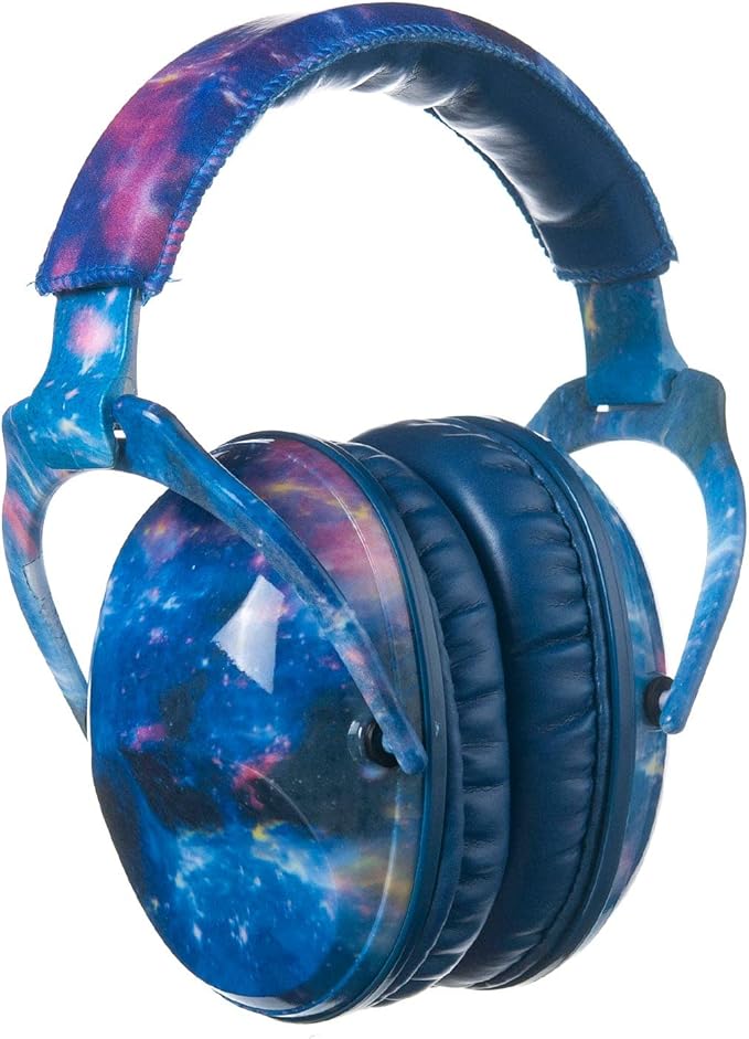 Kids Hearing Protection,25dB NRR Noise Reduction,Sound Proof for Kids,Toddler,Safety Earmuffs for Concert,Airplane,Autism,Monster Jam,Travel,School- Blue Blue Galaxy
