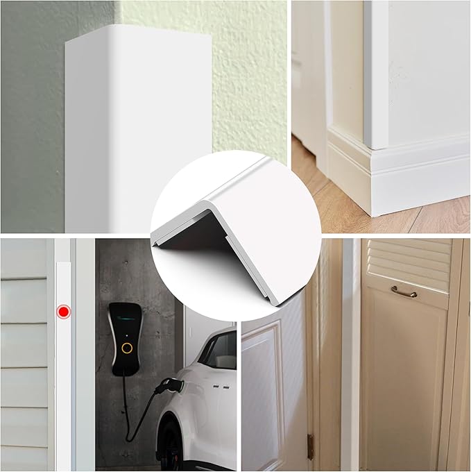 ‎Frychee Wall Corner Protector, Walls Edge Protector，Self-Adhesive Wall Corner Guards,PVC Double Side Edge Protector， Furniture Stairs Guard (2, 2.5x90cm/0.98x35.4in)