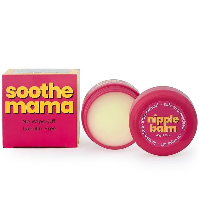 Nipple Balm for Breastfeeding Moms – 100% Natural, Lanolin-Free, Safe for Baby, No Wipe-Off Needed (45g)