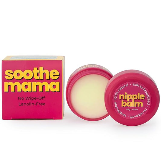 Nipple Balm for Breastfeeding Moms – 100% Natural, Lanolin-Free, Safe for Baby, No Wipe-Off Needed (45g)