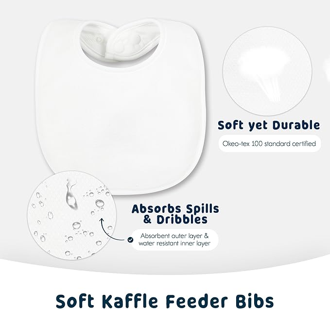 Tiny Twinkle Baby Feeding Bibs - Waterproof and Absorbent Infant Drool and Feeding Baby Bibs