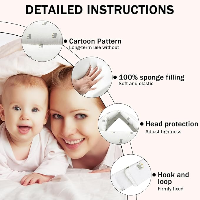 Baby Head Protector for Crawling Walking, Baby Helmet Adjustable No Bumps and Soft Cushion, Infant Safety Cap for Kid Learning to Walk