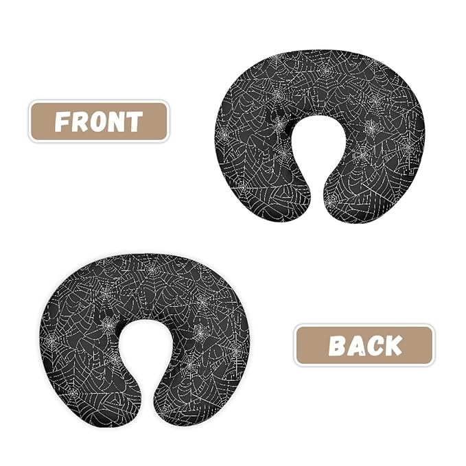 Jeiento Spider Web Nursing Pillow Covers for Breastfeeding Elastic U-Shaped Feeding Pillow Covers Premium Quick-Dry Fabric Cover Slipcover,Gift for Women Newborn