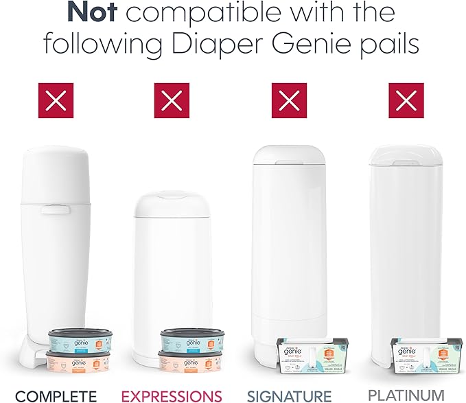 The Diaper Genie Jumbo Square Refill, with Continuous Film, can Hold up to 810 Newborn-Sized Diapers per Refill. (Pack of 2)