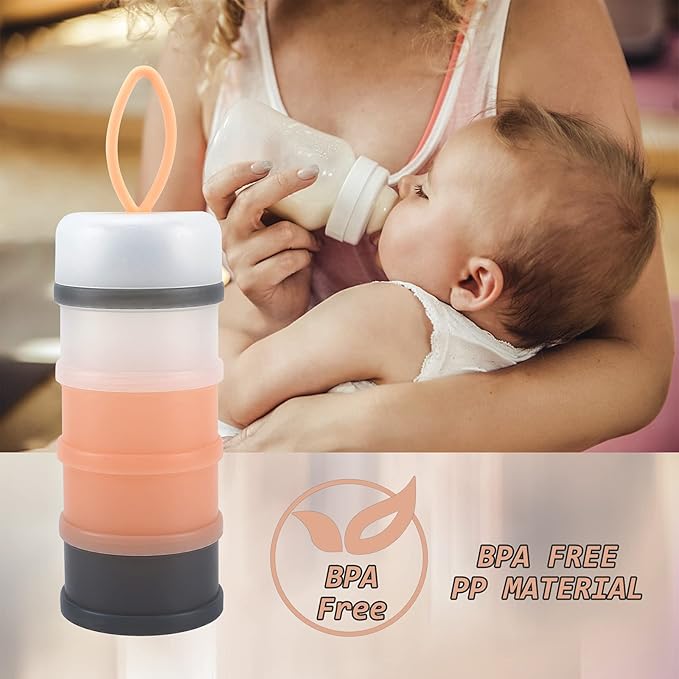 Accmor 2 Pack Baby Formula Dispenser On The Go, Stackable Non-Spill Portable Milk Powder Kids Snack Storage Container, BPA Free