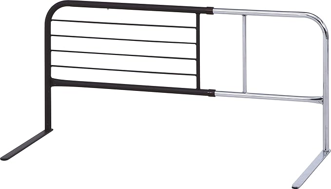 Fuji Boeki 15565 Bed Guard, Fall Prevention, Futon Slips Prevention, Width 37.4 - 47.2 x Depth 15.7 x Height 17.7 inches (95 - 120 x 40 x 45 cm), Brown, High Type, Adjustable Width, Extendable, Adult