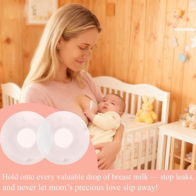 Breast Milk Collection Cups (2 Pack) - Reusable Silicone Breast Shells & Milk Catcher - Wearable Nursing Cups for Bra to Protect Sore Nipples - Leak Proof Breastfeeding Essentials
