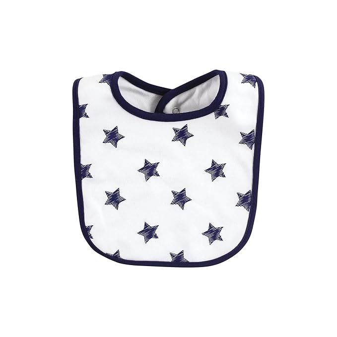 Hudson Baby Unisex Baby Cotton Bib and Sock Set, Boy Mothers Fathers Day, One Size