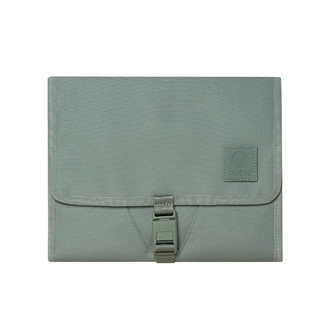 Huhu Baby Changing Wallet – Compact, Portable Diaper Changing Pad for Travel – Easy to Clean, Foldable Changing Mat – Must Have Diaper Bag Accessory for New Parents (Outdoorsy Sage)