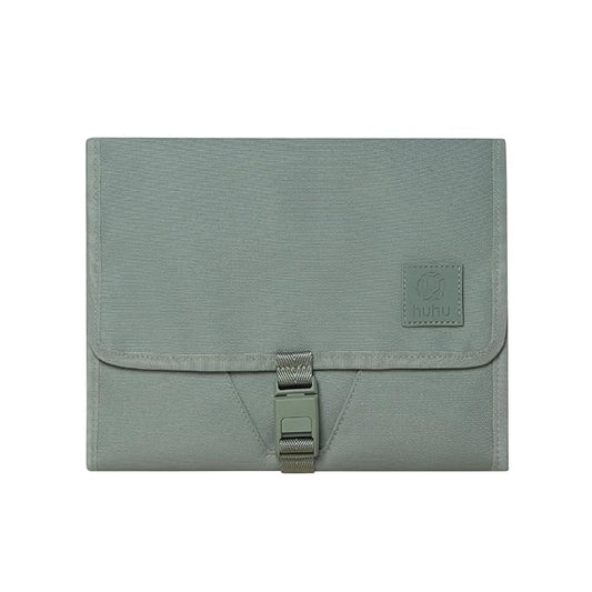 Huhu Baby Changing Wallet – Compact, Portable Diaper Changing Pad for Travel – Easy to Clean, Foldable Changing Mat – Must Have Diaper Bag Accessory for New Parents (Outdoorsy Sage)
